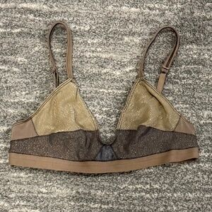 Zirena Bralette Metalic Gold Size Medium